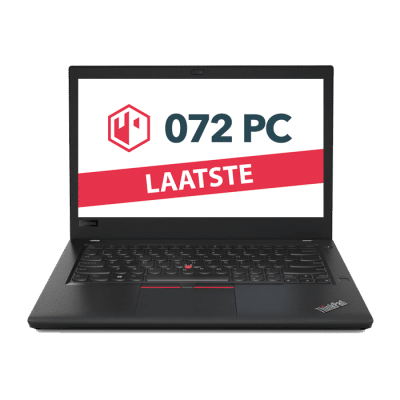 Productafbeelding van voorkant Lenovo ThinkPad T470 laptop met tekst 'laatste' in beeld