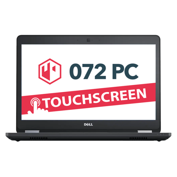 Productafbeelding van voorkant Dell Latitude E5470 laptop met tekst 'touchscreen' in beeld